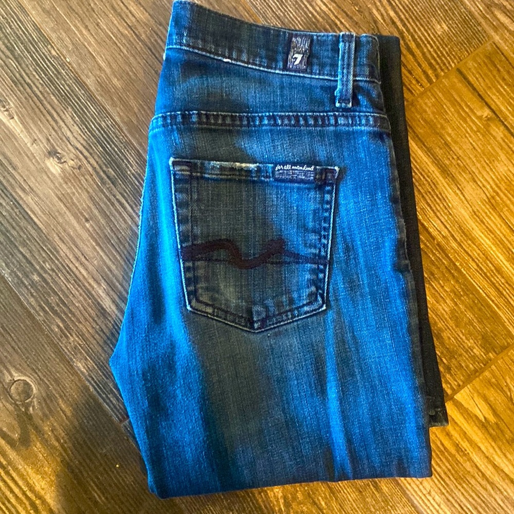 7 For All Mankind High Waist Bootcut size 25. Practically new!!